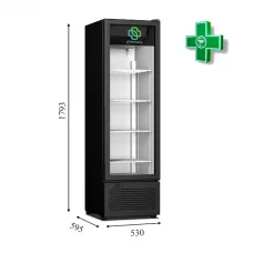 Холодильный шкаф, витрина среднетемпературная со стеклянной дверью CRYSTAL CR 300 Medical